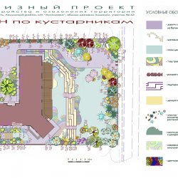 Проект дачного участка - план по кустарникам